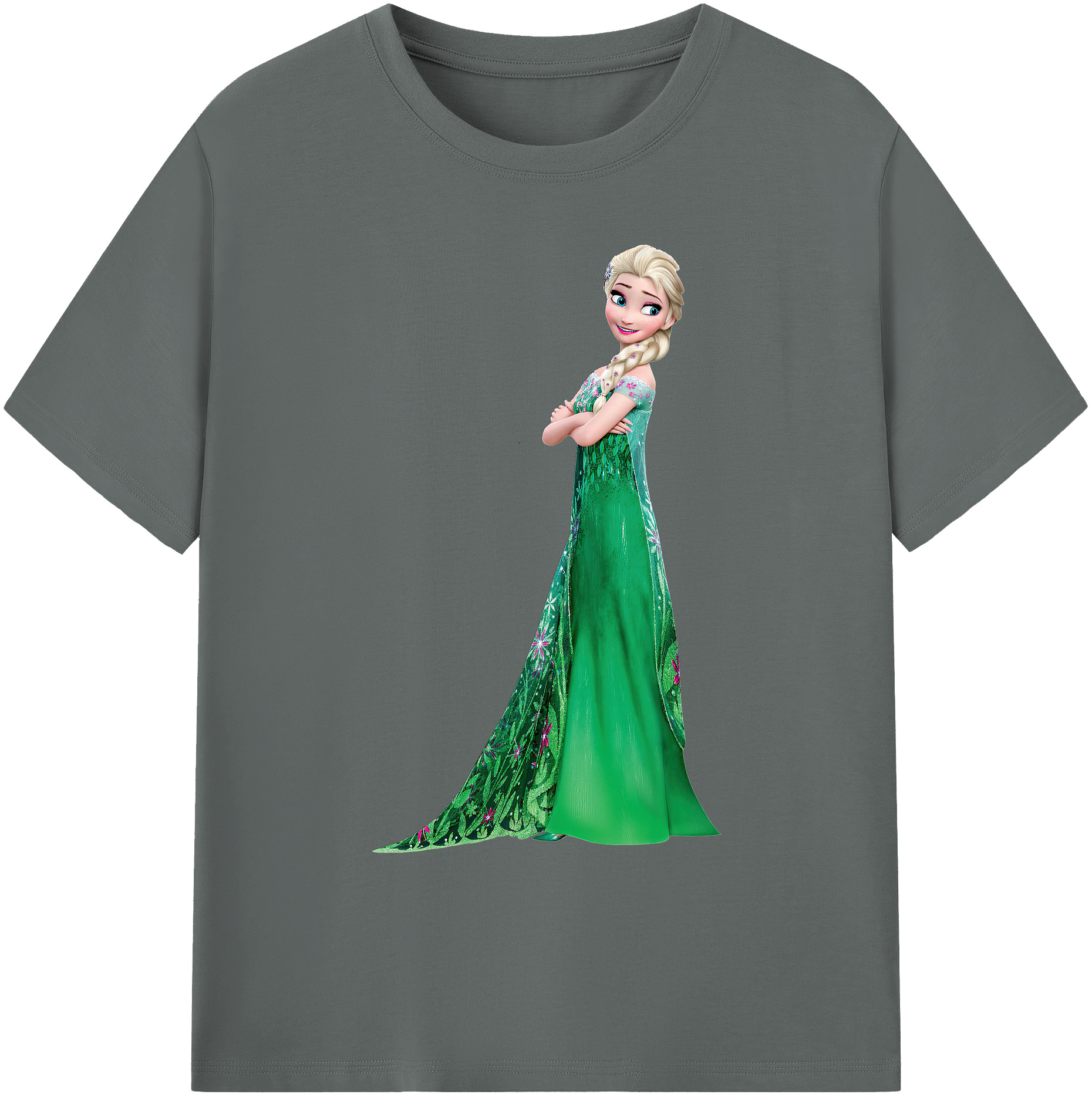 （画像用） アナと雪の女王 アンナ エルサ Frozen Anna Elsa 綿100％ メンズ半袖Tシャツ｜肌触りやわらか＆通気性